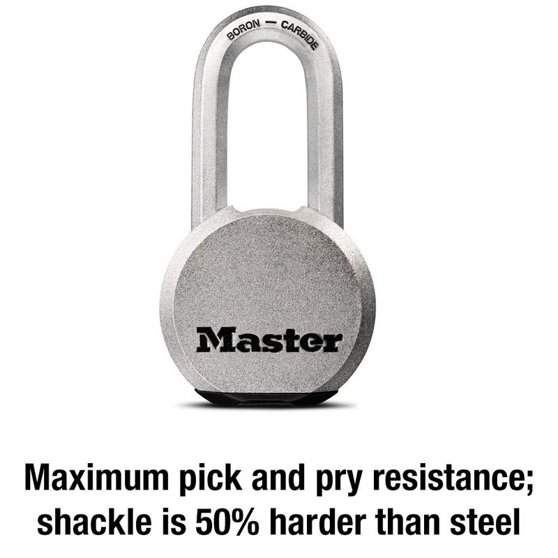 Master Lock Magnum Heavy Duty Solid Steel Silver Padlock with Key, Cut Resistant Gate Locks for Outdoor Fence or Shed, 14/32 x 2 x 15/16 Inches, M930XKADLH - Image 5